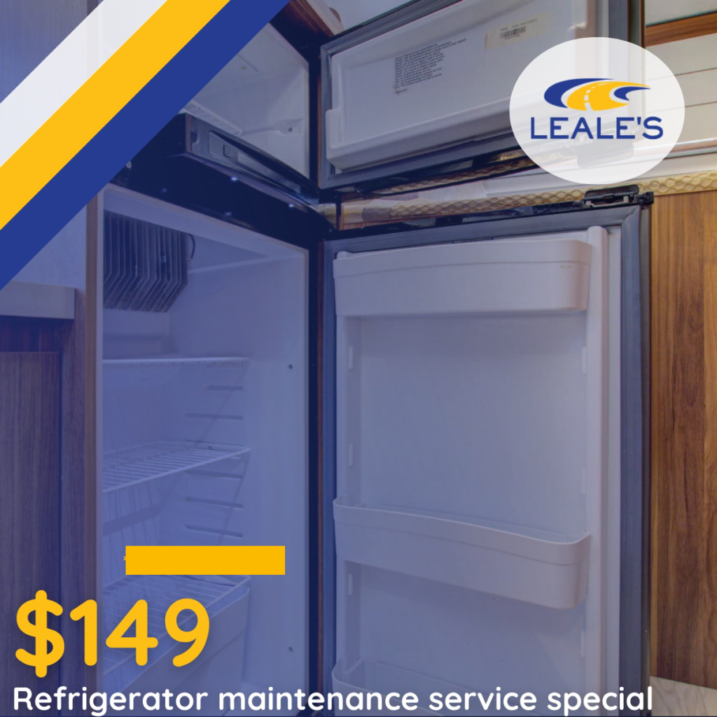 Leale's RV Refrigerator repair Offer $149